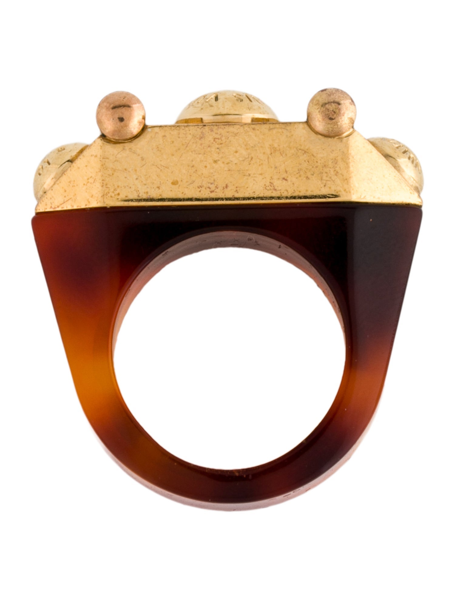 Louis Vuitton Resin Lock Me Cocktail Ring